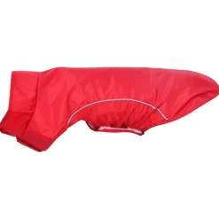 vidaXL Hunderegnfrakke med refleksstriber polyester XXS rød
