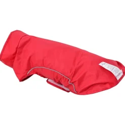 vidaXL Hunderegnfrakke med refleksstriber polyester XXS rød