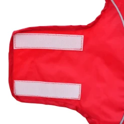 vidaXL Hunderegnfrakke med refleksstriber polyester XXS rød