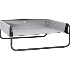 vidaXL Hundeseng Lysegrå 57 x 57 x 24 cm Stål