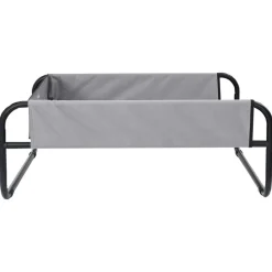 vidaXL Hundeseng Lysegrå 57 x 57 x 24 cm Stål