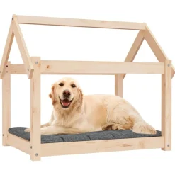 vidaXL hundeseng 81x60x70 cm massivt fyrretræ