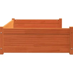 vidaXL hundeseng 105,5x75,5x28 cm massivt fyrretræ gyldenbrun