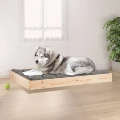 vidaXL hundeseng 101,5x74x9 cm massivt fyrretræ
