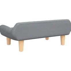 vidaXL hundeseng 70x40x24 cm stof lysegrå