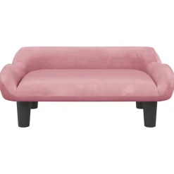 vidaXL hundeseng 70x40x24 cm velour lyserød