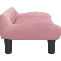 vidaXL hundeseng 70x40x24 cm velour lyserød