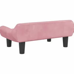 vidaXL hundeseng 70x40x24 cm velour lyserød