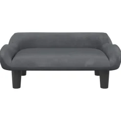 vidaXL hundeseng 70x40x24 cm velour mørkegrå