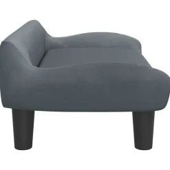 vidaXL hundeseng 70x40x24 cm velour mørkegrå