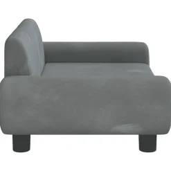 vidaXL hundeseng 70x45x33 cm velour mørkegrå