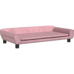 vidaXL hundeseng 100x50x21 cm velour lyserød