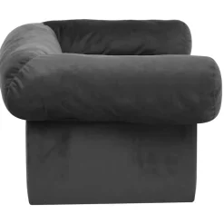 vidaXL hundesofa med skuffe 75x50x38 cm plys mørkegrå