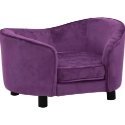vidaXL hundesofa 69x49x40 cm plys bordeauxfarvet