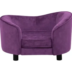 vidaXL hundesofa 69x49x40 cm plys bordeauxfarvet
