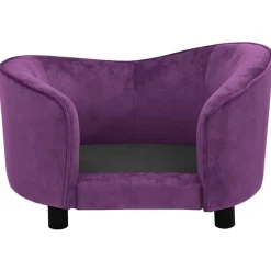 vidaXL hundesofa 69x49x40 cm plys bordeauxfarvet