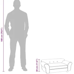 vidaXL hundesofa 72x45x30 cm plys turkis