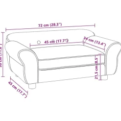 vidaXL hundesofa 72x45x30 cm plys turkis