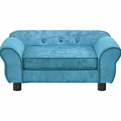 vidaXL hundesofa 72x45x30 cm plys turkis