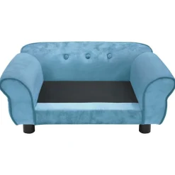 vidaXL hundesofa 72x45x30 cm plys turkis