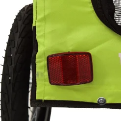 vidaXL hundetrailer til cykel oxfordstof og jern grøn og sort