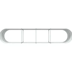 vidaXL Hævet bed Grøn 400 x 80 x 81 cm Stål