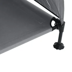 vidaXL Hævet hundeseng Lysegrå 127 x 81 x 108 cm Stof og stål