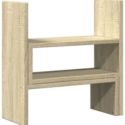 vidaXL hylde til skrivebord 40x17x41 cm konstrueret træ sonoma-eg