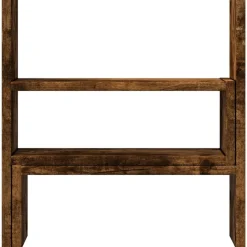 vidaXL hylde til skrivebord 40x17x41 cm konstrueret træ røget eg