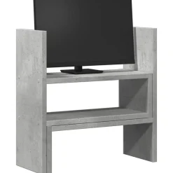 vidaXL hylde til skrivebord 40x17x41 cm konstrueret træ betongrå