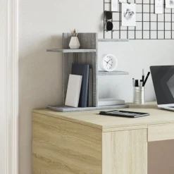 vidaXL hylde 42x21,5x42 cm konstrueret træ grå sonoma-eg