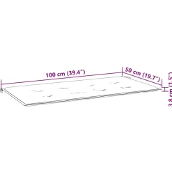 vidaXL hynde til havebænk 100x50x4 cm oxfordstof vinrød