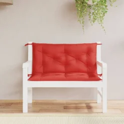 vidaXL hynder til havebænk 2 stk. 100x50x7 cm oxfordstof rød