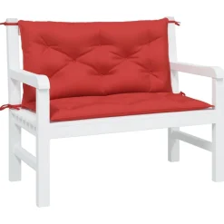 vidaXL hynder til havebænk 2 stk. 100x50x7 cm oxfordstof rød