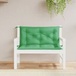 vidaXL hynder til havebænk 2 stk. 100x50x7 cm oxfordstof grøn