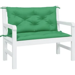vidaXL hynder til havebænk 2 stk. 100x50x7 cm oxfordstof grøn
