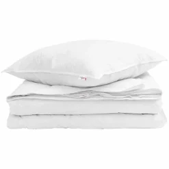 vidaXL 2-i-1 Dyne med pude 2 pcs Hvid Dunfjer