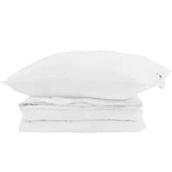 vidaXL 2-i-1 Dyne med pude 2 pcs Hvid Dunfjer