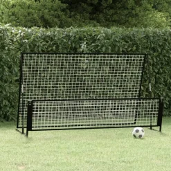 vidaXL 2-i-1 fodbold-rebounder 202x104x120 cm stål