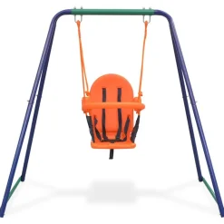 vidaXL 2-i-1 gynge og babygynge orange