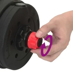 vidaXL 2-i-1 Håndvægt Barbell Sæt 30kg 30kg Sort og rød