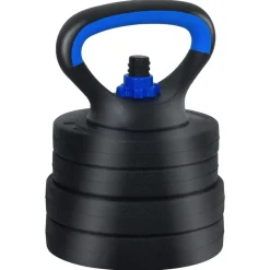 vidaXL 4-i-1 Håndvægte Barbell Kettlebell Sæt 20kg 20kg Sort og Blå