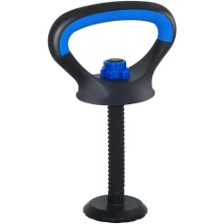 vidaXL 4-i-1 Håndvægte Barbell Kettlebell Sæt 20kg 20kg Sort og Blå