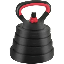 vidaXL 4-i-1 Håndvægte Barbell Kettlebell Sæt 30kg 30kg Sort og rød