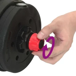 vidaXL 4-i-1 Håndvægte Barbell Kettlebell Sæt 30kg 30kg Sort og rød