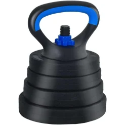 vidaXL 4-i-1 Håndvægte Barbell Kettlebell Sæt 30kg 30kg Sort og Blå
