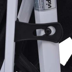 vidaXL 3-i-1 klapvogn aluminium rød og sort
