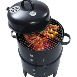 vidaXL 3-i-1 kul-/røgegrill 40x80 cm