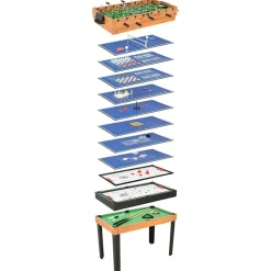 vidaXL 15-i-1 multi-spillebord 121 x 61 x 82 cm ahorn