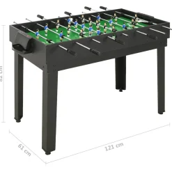 vidaXL 15-i-1 multi-spillebord 121 x 61 x 82 cm sort